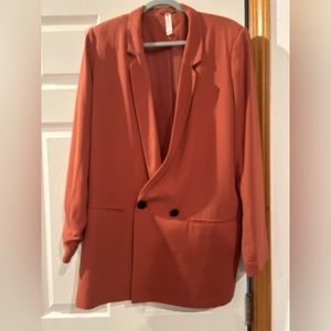 Mural Oversized Blazer with Black Buttons